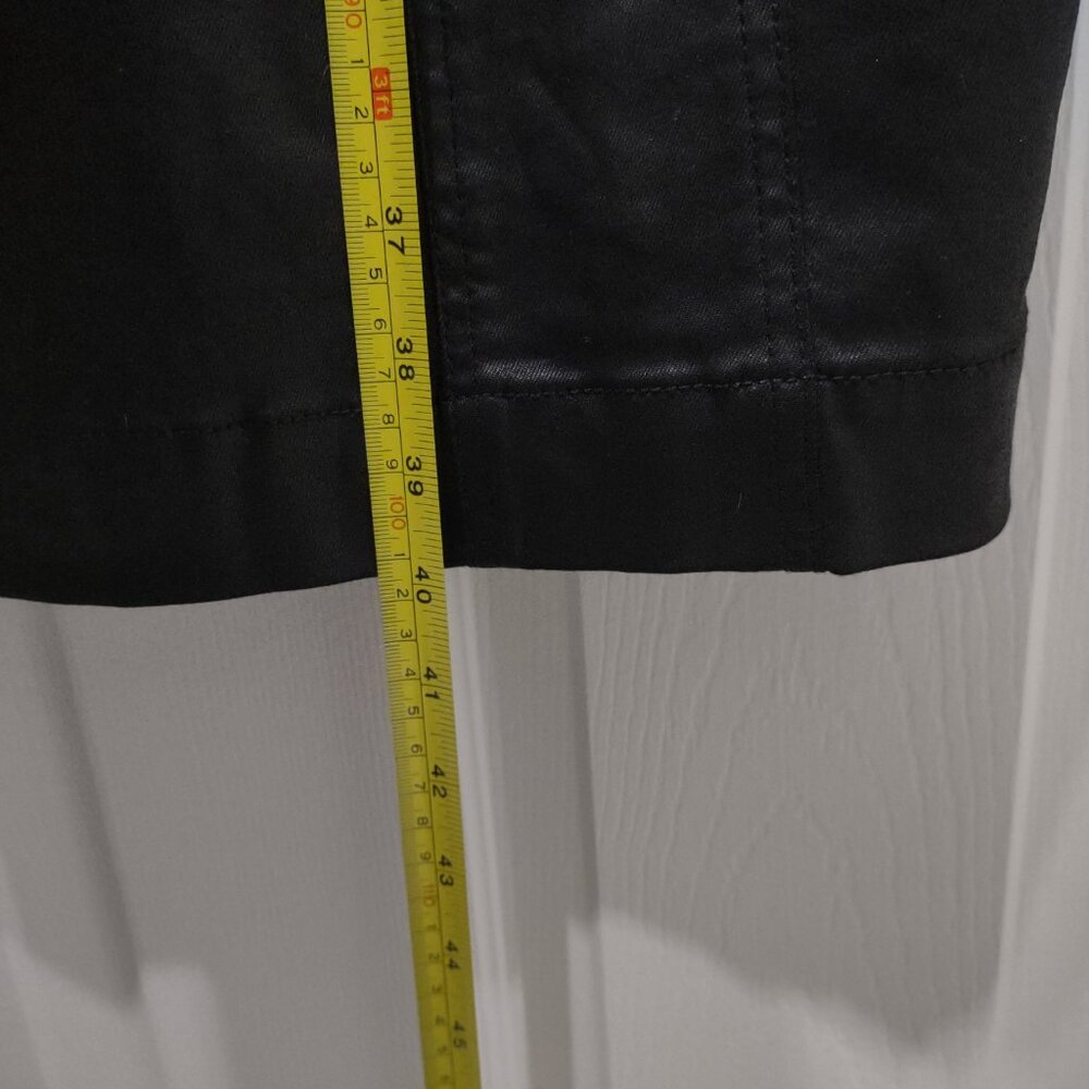 White House Black Market WHBM coated denim shirtdress NWT size 6 black - Picture 11 of 11